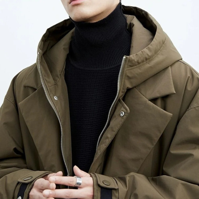 Men's Fake Two Pieces Trench Coat | Winter