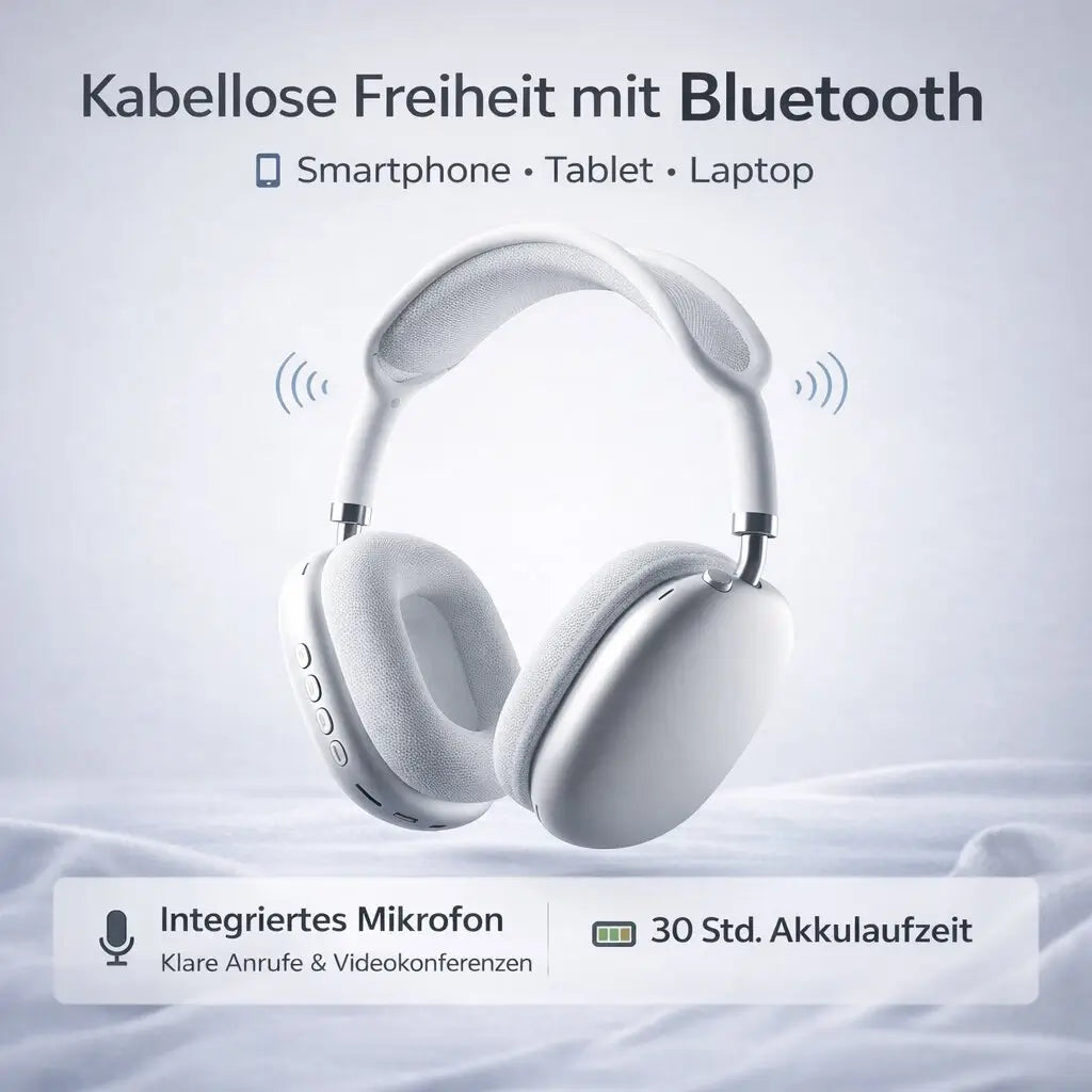 Over-Ear Bluetooth Noise Cancelling Headphones with Active Noise Cancellation (ANC)