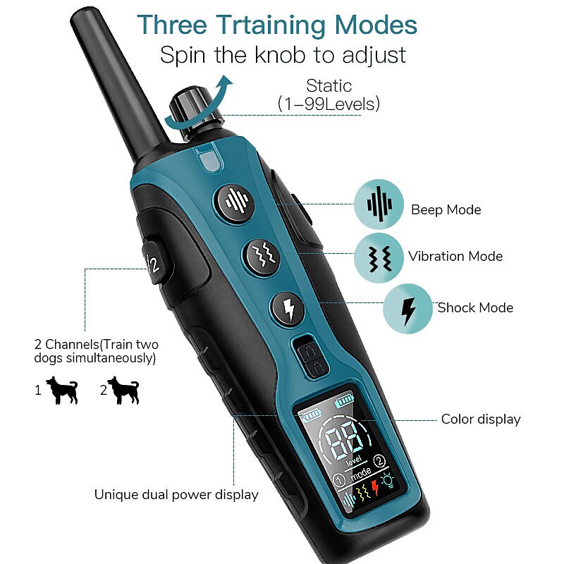 Advanced Remote Dog Training Collar with 2000-Metre Range