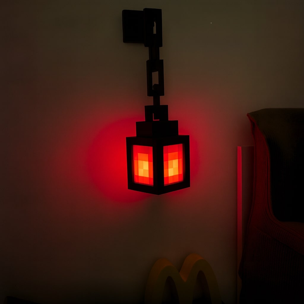 Wireless Table Lamp | Nightstand Light | Indoor Wall Light | Pixel-Inspired Design