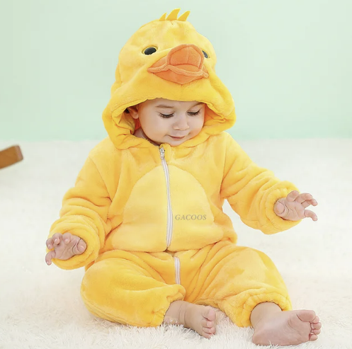Baby Romper | Fleece Overall | Animal Onesie