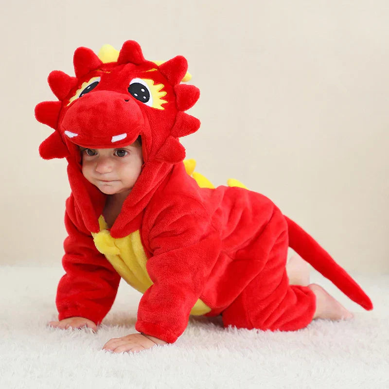 Baby Romper | Fleece Overall | Animal Onesie
