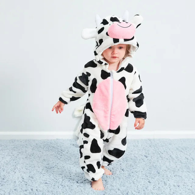 Baby Romper | Fleece Overall | Animal Onesie