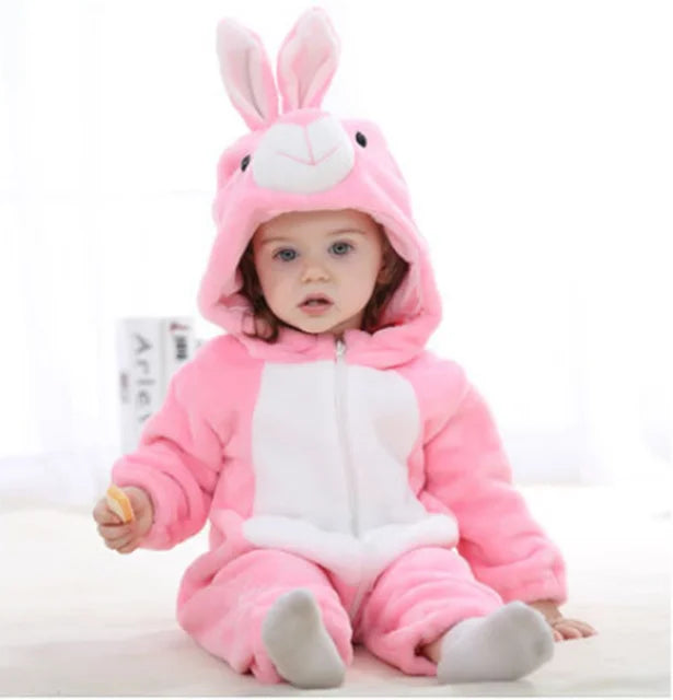 Baby Romper | Fleece Overall | Animal Onesie
