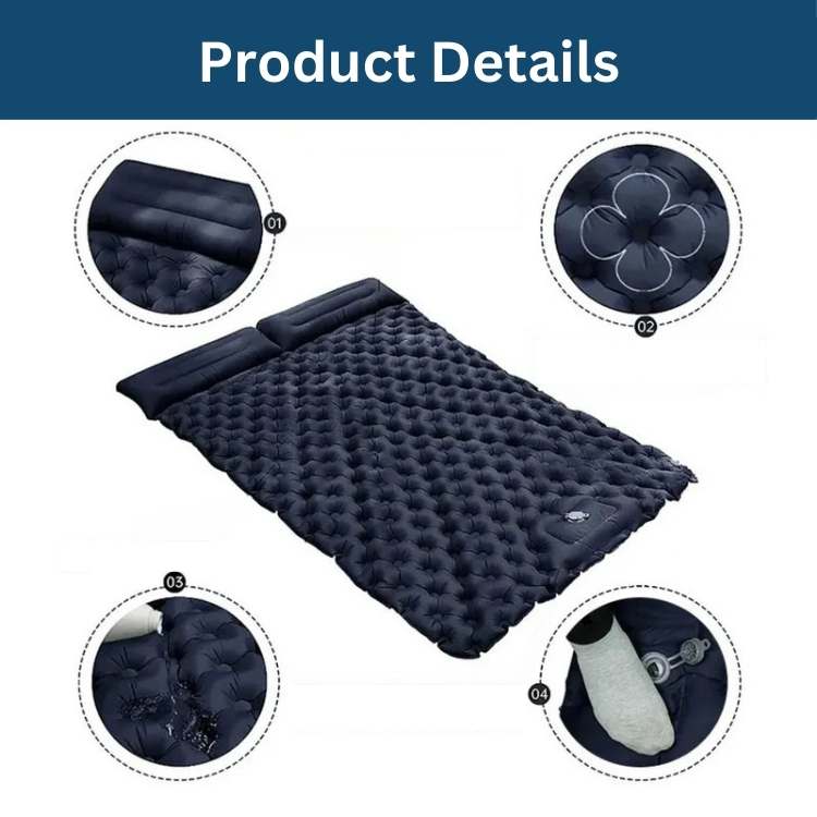 Double Air Mattress – Quick Inflation, Lightweight & Durable